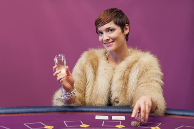 Antarmuka permainan live dealer bikiwin menampilkan meja blackjack dan statistik pemain
